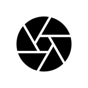 Camera shutter outline icon isolated. Symbol, logo illustration for mobile Illustrazione stock