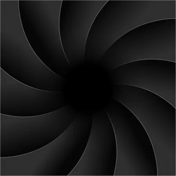 Camera shutter photography background aperture. Focus vector black lens zoom Stock Illustration