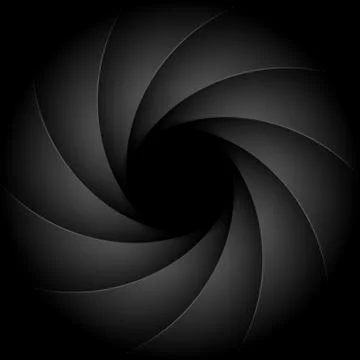 Camera shutter photography background aperture. Focus vector black lens zoom Stock Illustration