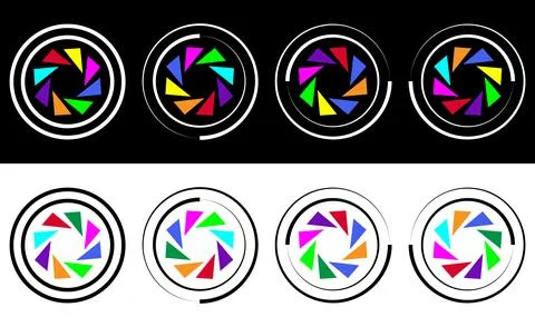 Camera Shutter Symbol icon vector. Stock Illustration