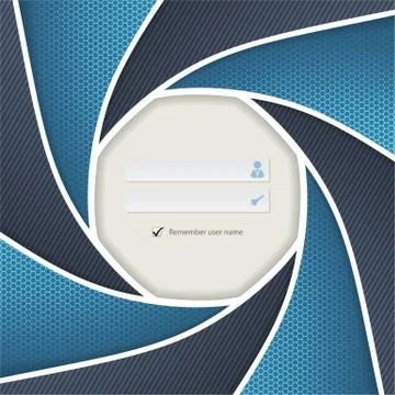 Camera shutter theme login screen Stock Illustration