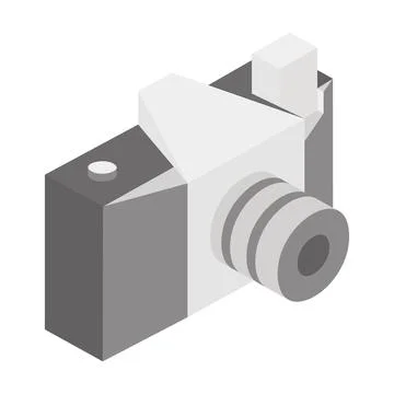 A camera side view colored Иллюстрация