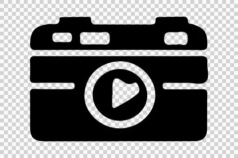 Camera silhouette icon vector image Illustrazione stock