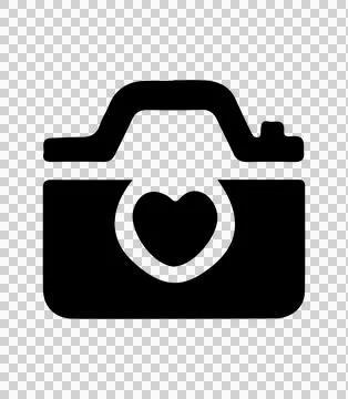 Camera silhouette vector illustration, camera logo Illustrazione stock