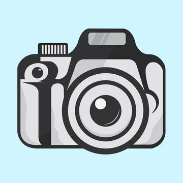Camera silhouette vector illustration 스톡 일러스트