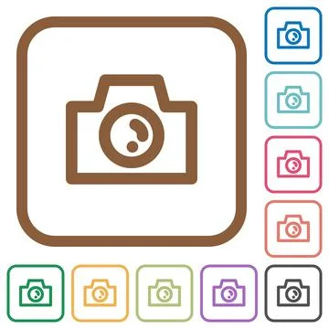 Camera simple icons Stock Illustration