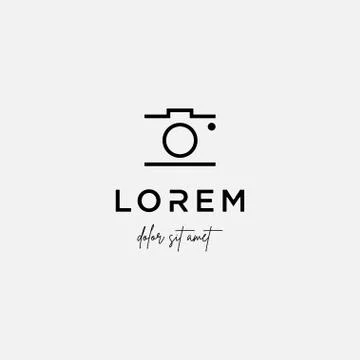 Camera Simple logo Template Vector Symbol Design Stock Illustration