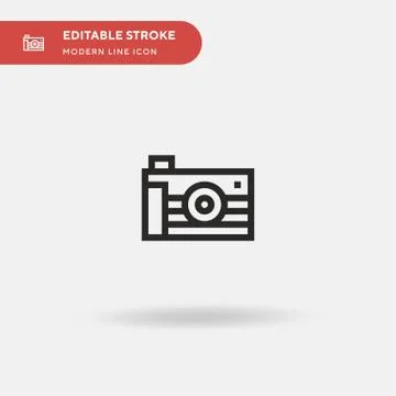 Camera Simple vector icon. Illustration symbol design template for web mobile Illustrazione stock