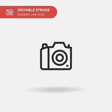 Camera Simple vector icon. Illustration symbol design template for web mobile 스톡 일러스트
