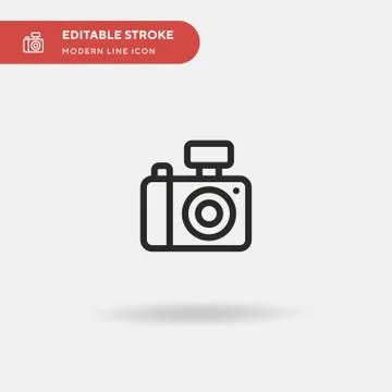 Camera Simple vector icon. Illustration symbol design template for web mobile Stock Illustration