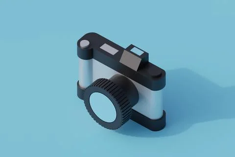 Camera single isolated object. 3d render illustration イラスト素材