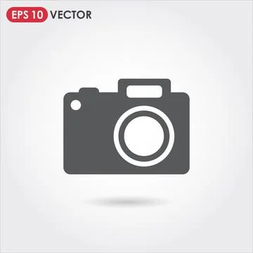 Camera single vector icon Illustrazione stock