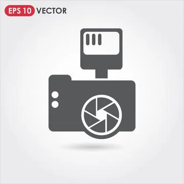 Camera single vector icon Stock Illustration
