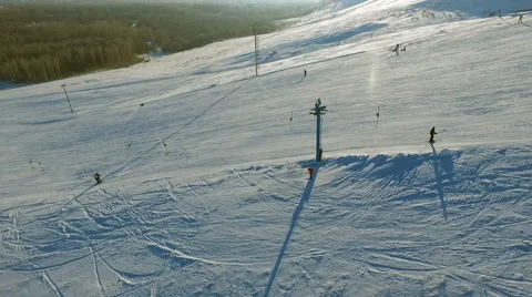 Camera slide downhill the slope. Stock Footage 58797672