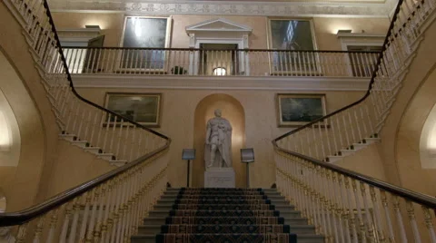 Camera Slide of the inside of the Institute of Directors Stock Footage 44125642