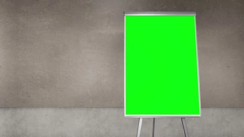 Camera slide near flipchart with chroma key 動画素材 89897980