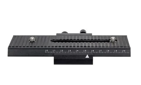 Camera slider for macrophotography. Stock Photos