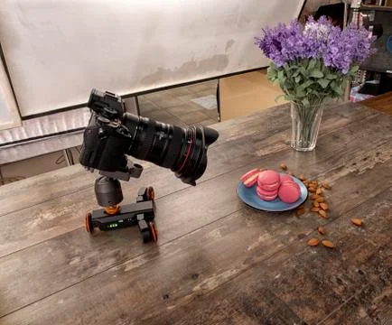 Camera slider track Stock Photos