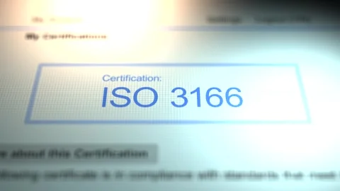 Camera Slides By A Business Certification of ISO 3166 Stock Footage 331968490