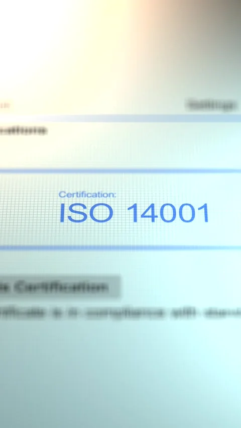 Camera Slides By A Business Certification of ISO 14001- Vertical 動画素材 331970440