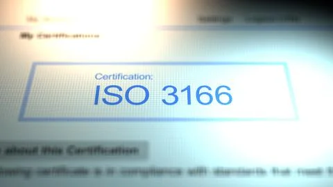 Camera Slides By A Business Certification of ISO 3166 10 Stock Illustration