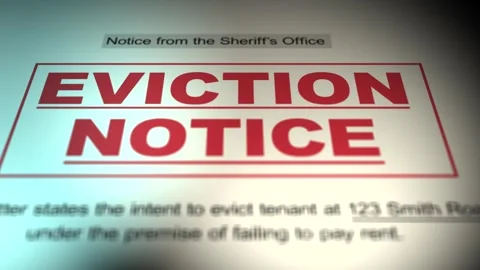 Camera Slides By Foreclosure Notice on a Property Stock Footage 330061753