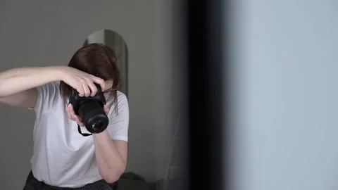 Camera slides to right from photographer Stock Footage 270092622