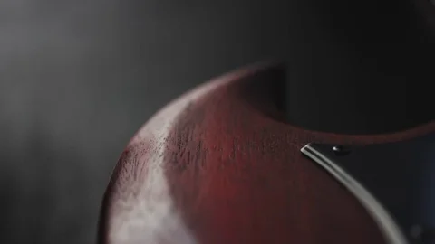 Camera slowly sliding over electric guitar Video stock 70987973