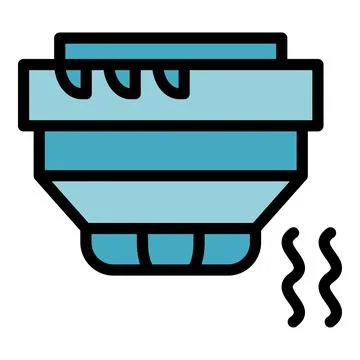 Camera smoke detector icon vector flat Stockillustratie