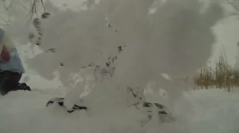 Camera snowball fight Stockbeeldmateriaal 46213392