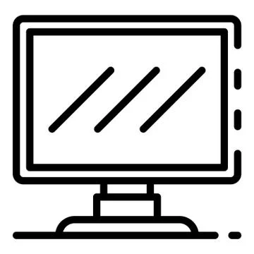 Camera soft light icon, outline style Illustrazione stock