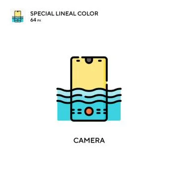 Camera Special lineal color icon. Illustration symbol design template for web Stock Illustration