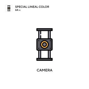 Camera Special lineal color icon. Illustration symbol design template for web Stock Illustration