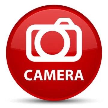 Camera special red round button Stock Illustration