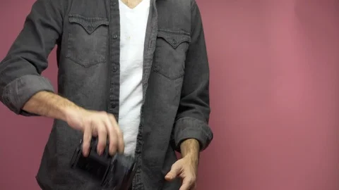 Camera spin in slow motion, technology Stock Footage 124821111