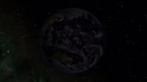 Camera spinning around planet Earth. Day to night. Elements of this image Video stock 71038019