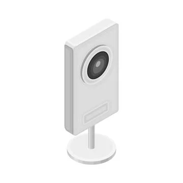 Camera Stand as Wireless Network Communication Technology Isometric Vector Stock Illustration