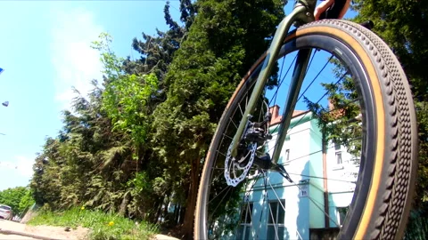 Camera stick to bicycle pedal Stock Footage 194109284
