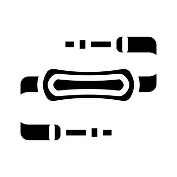 Camera strap glyph icon vector illustration Stock Illustration