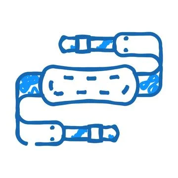Camera strap icon doodle illustration Illustrazione stock