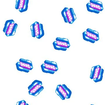 Camera strap isometric icon seamless pattern Stock Illustration