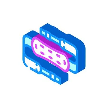Camera strap isometric icon vector illustration Stock Illustration
