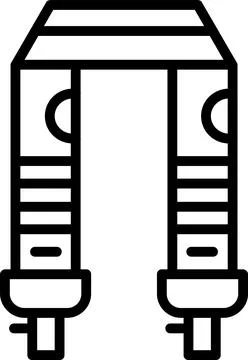 Camera Strap Line Icon Design Stock Illustration