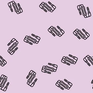 Camera strap line vector seamless pattern Stock Illustration