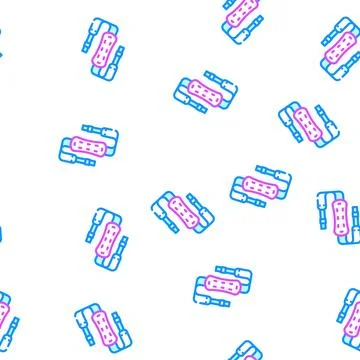 Camera strap vector seamless pattern Stock Illustration