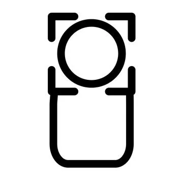 Camera subject focus - clean and modern Photography and videography icon Illustration