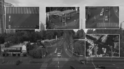 Camera surveillance of traffic Stock Footage 53306082