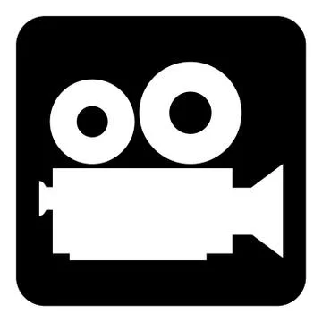 Camera symbol button. Illustrazione stock