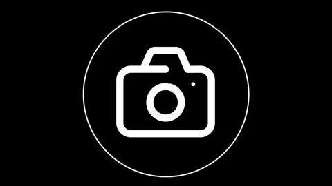 Camera symbol in graphic motion Stock Footage 260025693