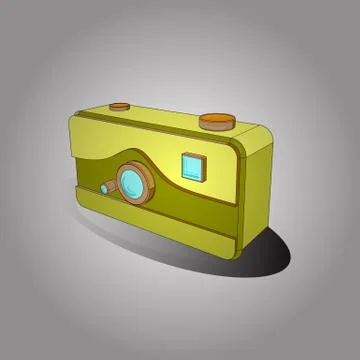 Camera symbol for your web site design, logo, app, UI. Camera in trendy 3D style Stock Illustration